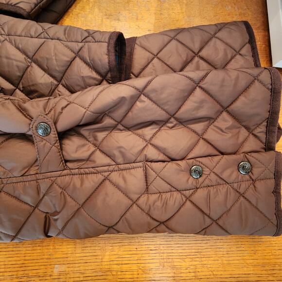 Outback Trading Co Women’s Quilted Jacket Brown Corduroy Collar Lg Plaid Lined - Picture 11 of 11